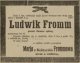 Fromm Ludwik, nekrolog, 1917 rok.